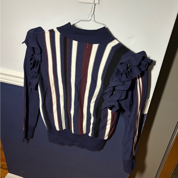Halogen Multicolor Striped Ruffle Sweater - Picture 3 of 5